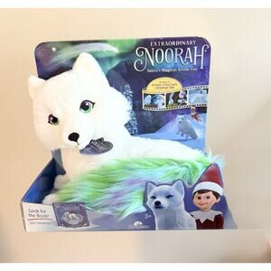 NEW Elf Pets Extraordinary Noorah Arctic Fox Plush Northern Lights Tail Santa’s